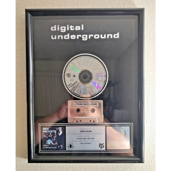 Shock G Digital Underground Sex Packets RIAA Platinum Record Award Humpty Dance - Picture 2 of 3